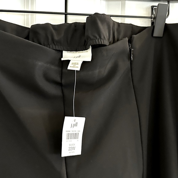 New NWT Christian Soriano for J.Jill black pants offset zip front, plus size 22W - Picture 2 of 2